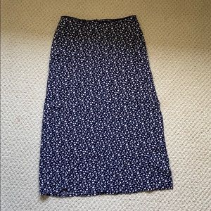Blue and white floral brandy Melville skirt